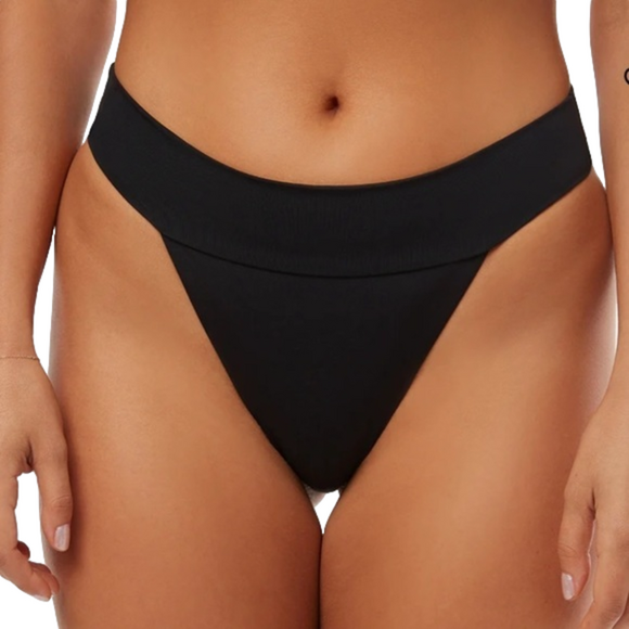 WeWoreWhat Other - NWT Revolve Anthropologie WEWOREWHAT BLACK CHEEKY HIGH LEG BIKINI SWIM BOTTOM